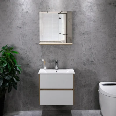 Малый размер, самый дешевый современный шкаф для ванной комнаты, меламиновая тщета в ванной комнате