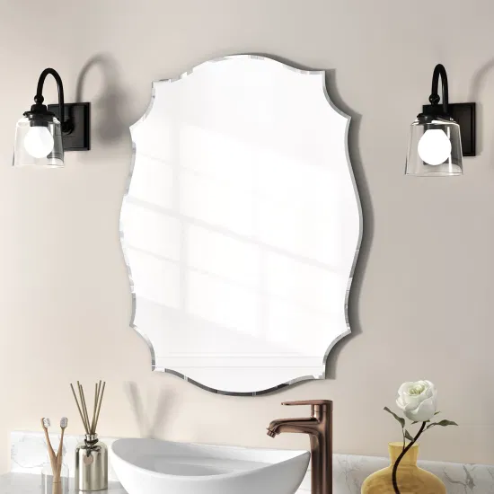 Домашнее зеркало 3 мм, 4 мм, 5 мм, 6 мм, оптовая продажа, настенное безрамное безрамное туалетный столик, скошенное круглое прямоугольное декоративное зеркало, марка